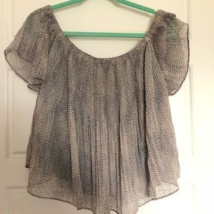 storee pleated off the shoulder top